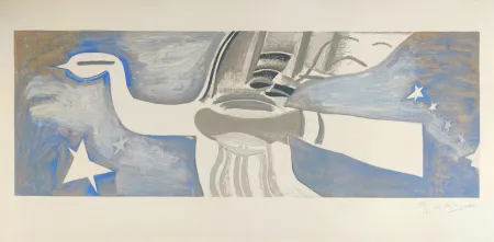 Литография Braque - Grand oiseau bleu 