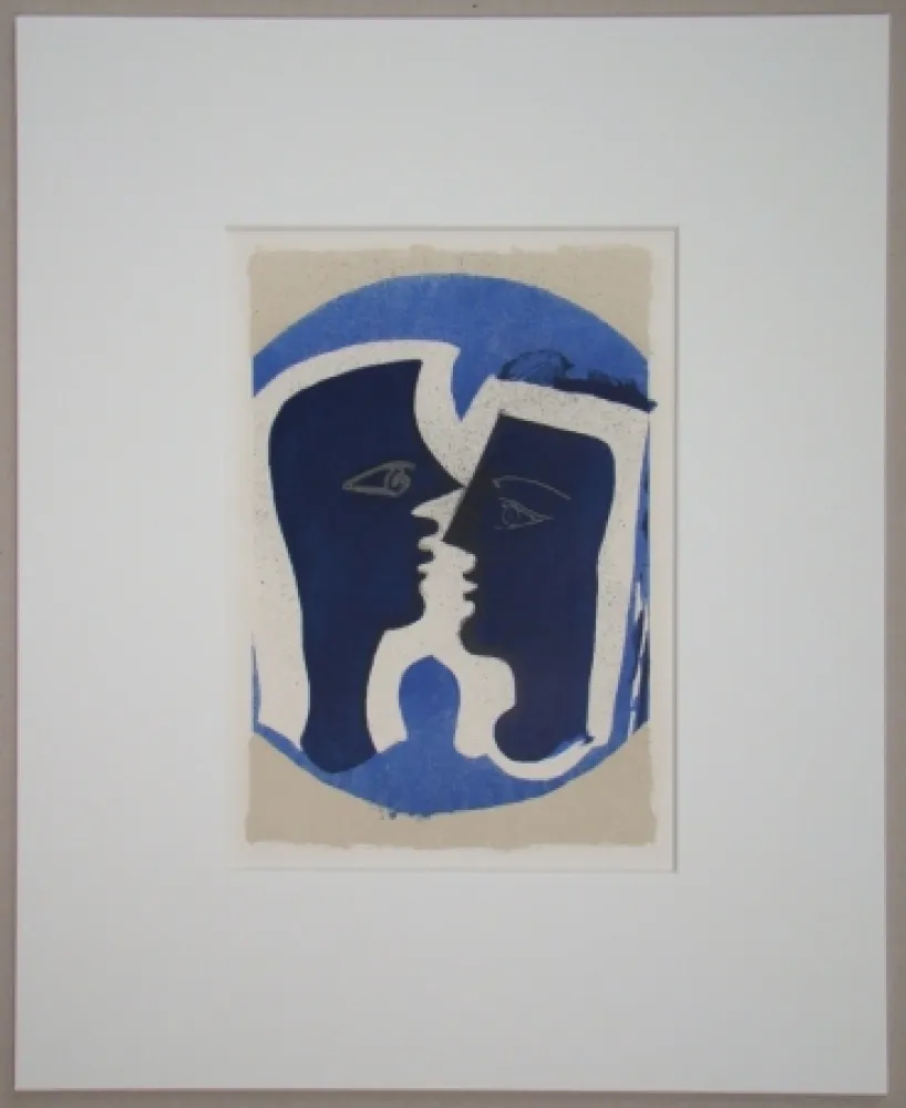 Литография Braque - Le Couple - Lettera Amorosa