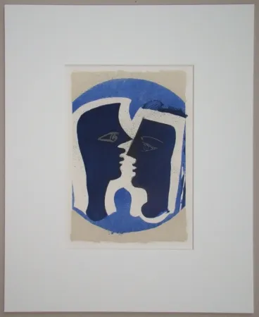 Литография Braque - Le Couple - Lettera Amorosa