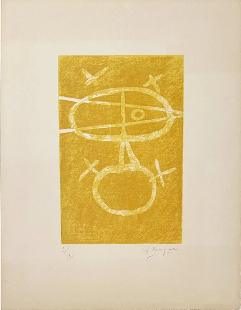 Литография Braque - Le signe