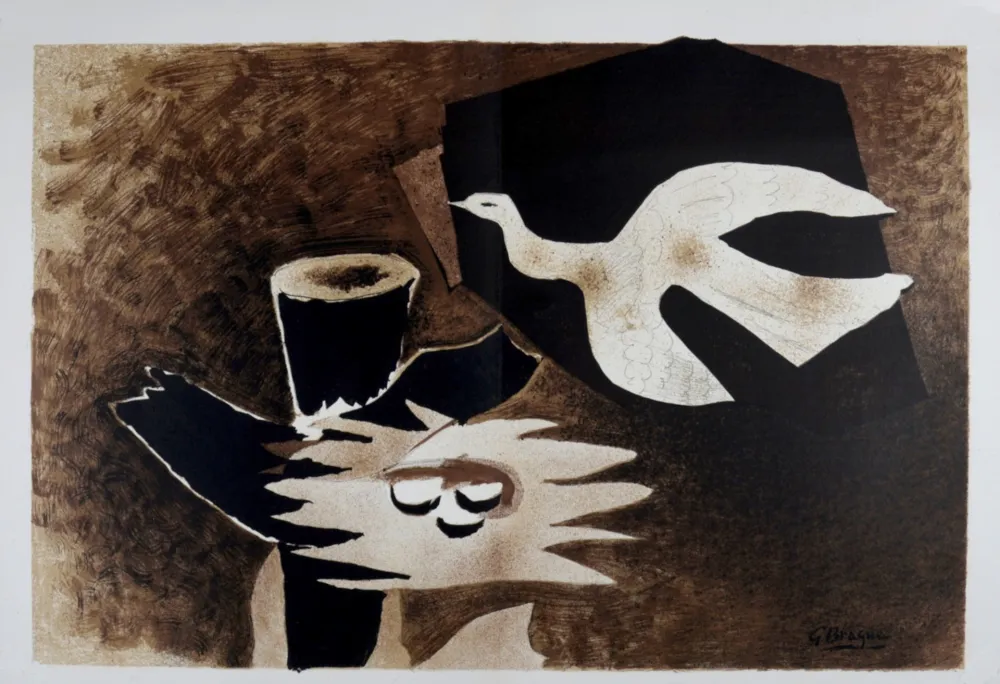 Литография Braque - L'oiseau et son nid