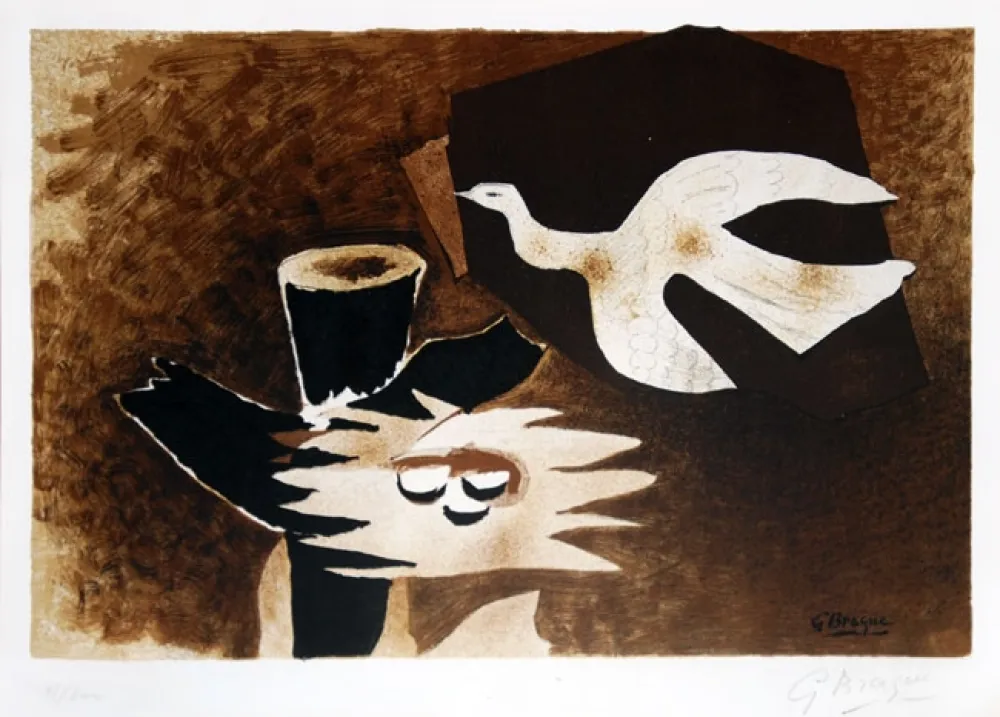 Литография Braque - L'oiseau et son nid (The Bird and Its Nest)