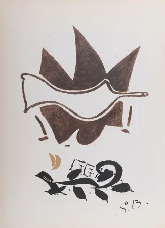 Литография Braque - Oiseau #2, 1956