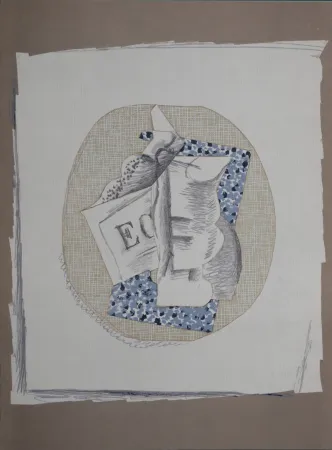 Литография Braque - Papiers Collés (A), 1963