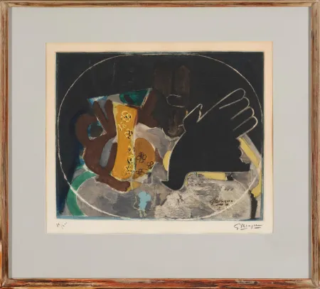 Офорт Braque - Pichet et oiseau
