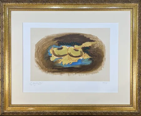Литография Braque - Pommes et feuilles