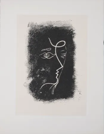 Литография Braque - Profil de femme, 1972
