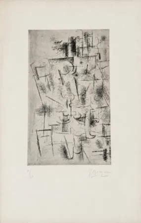 Гравюра Braque - Still Life with Glass