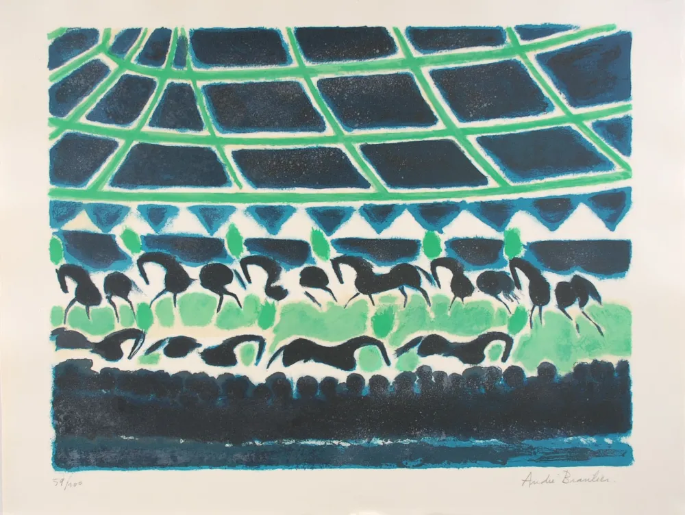 Литография Brasilier - La Ronde des Chevaux de Cirque - The Round of Circus Horses