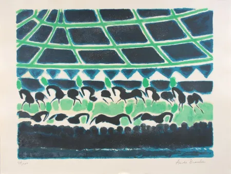 Литография Brasilier - La Ronde des Chevaux de Cirque - The Round of Circus Horses