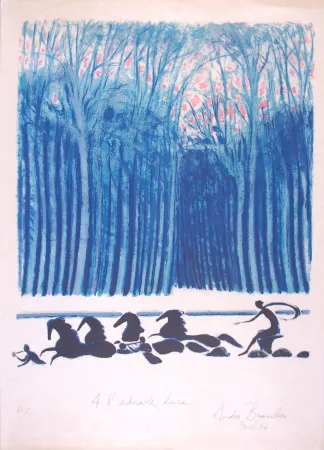 Литография Brasilier - Le Char d'Apollon