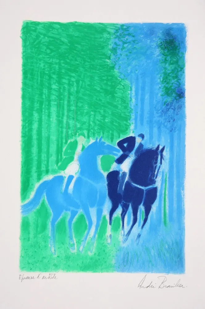 Литография Brasilier - Les Deux Cavaliers