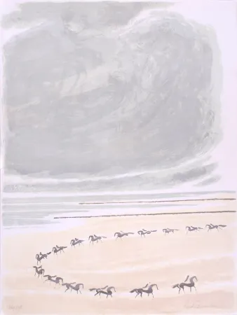 Литография Brasilier - Plage des Flandres - Flanders Beach