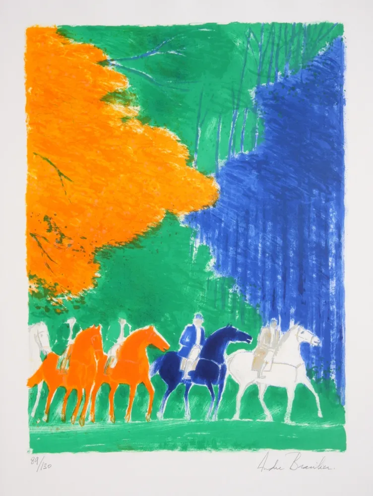 Литография Brasilier - Promenade d'Automne