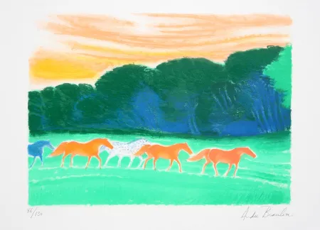 Литография Brasilier - Promenade en Lisieres