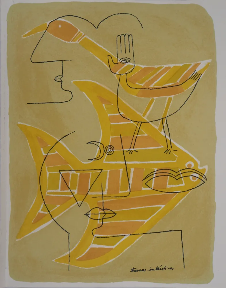 Литография Brauner - Portrait surréaliste (Traces interstices)