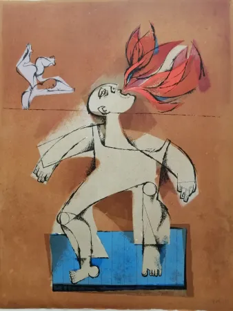 Литография Briss - Le cracheur de feu