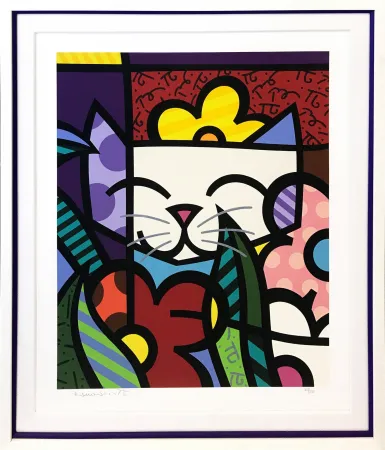 Сериграфия Britto - BEHIND THE FLOWERS