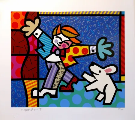 Сериграфия Britto - BRENDAN AND THE WISHING DOG