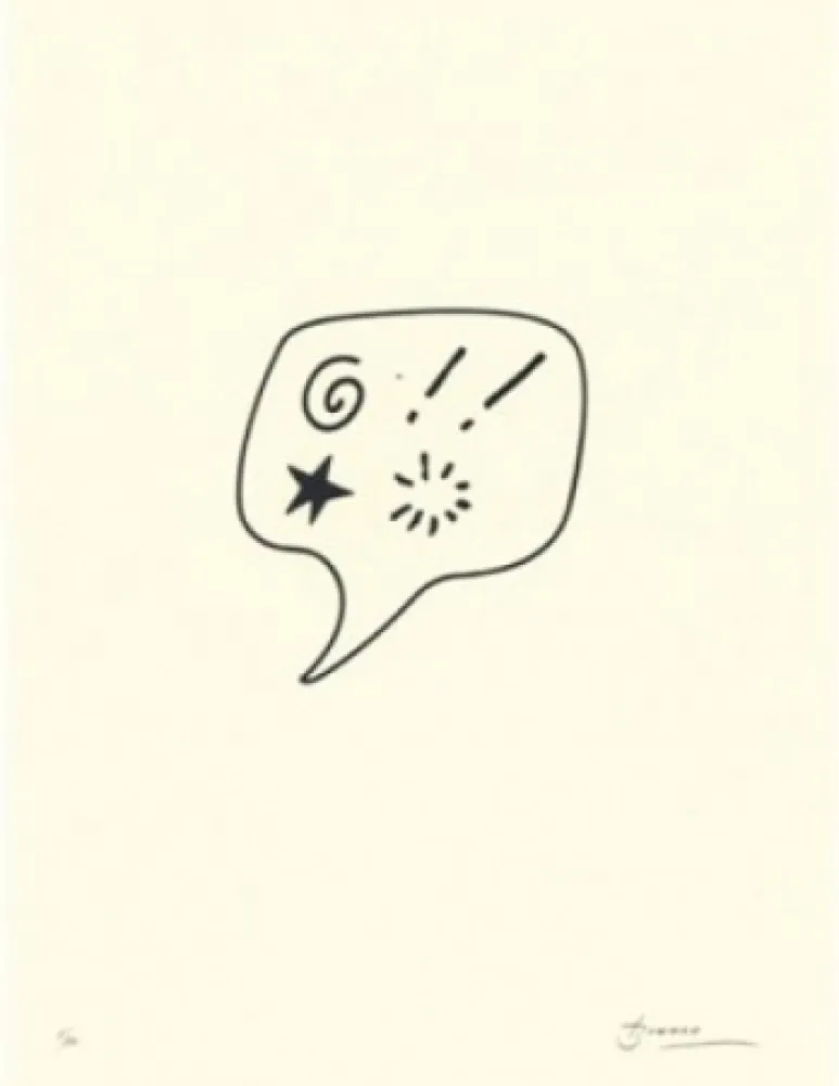 Литография Brossa - Blasfèmia	