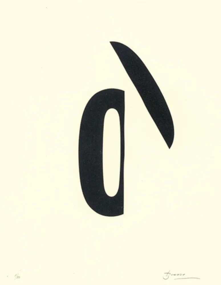 Литография Brossa - Poema visual 19