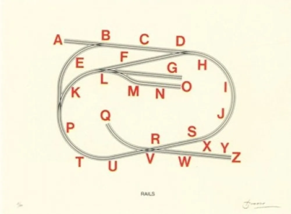 Литография Brossa - Rails