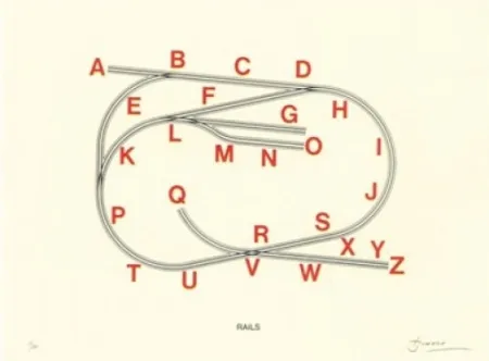 Литография Brossa - Rails