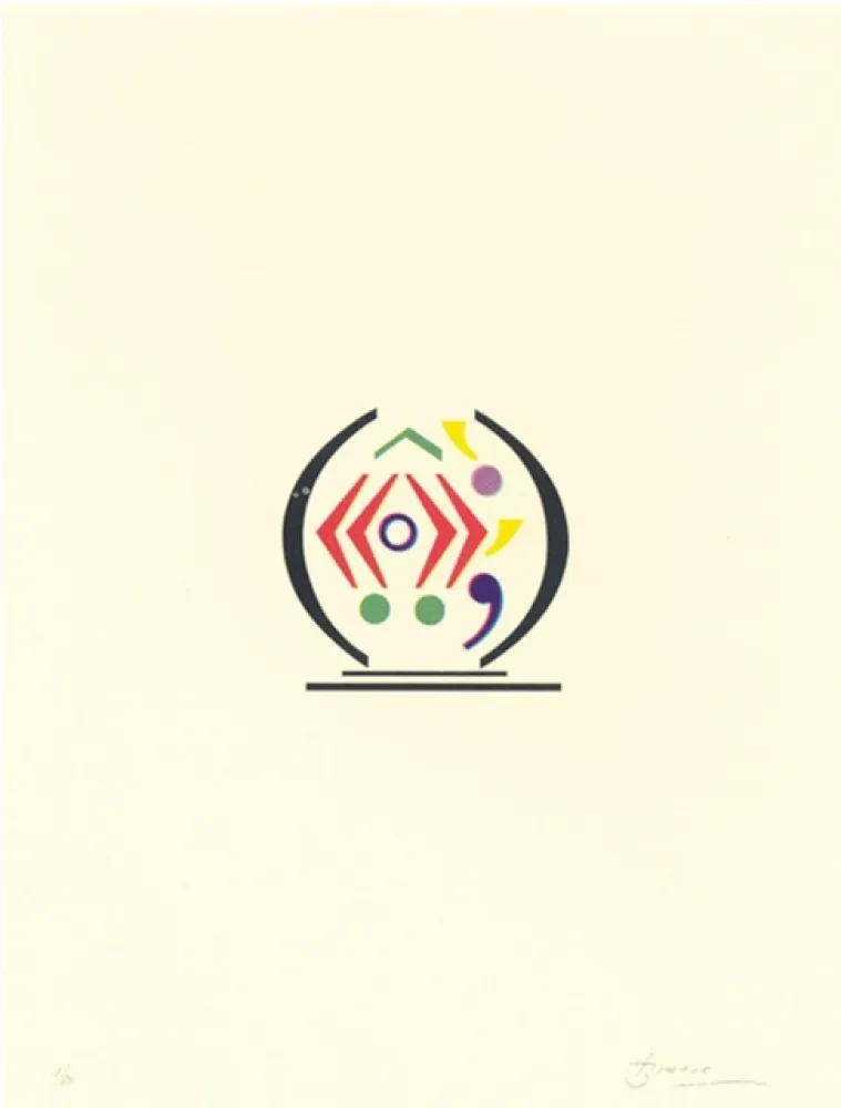 Литография Brossa - Signes 12