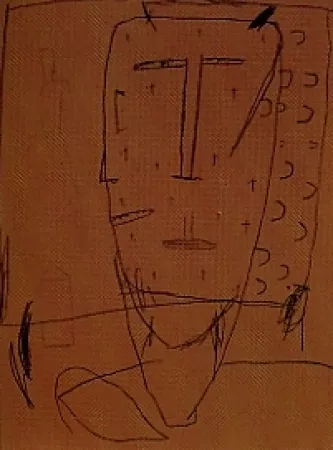 Литография Brown - Self portrait 4