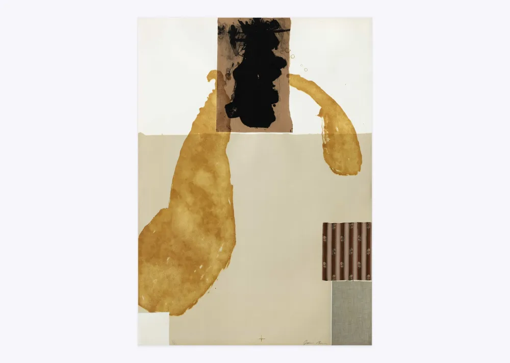 Литография Brown - White square