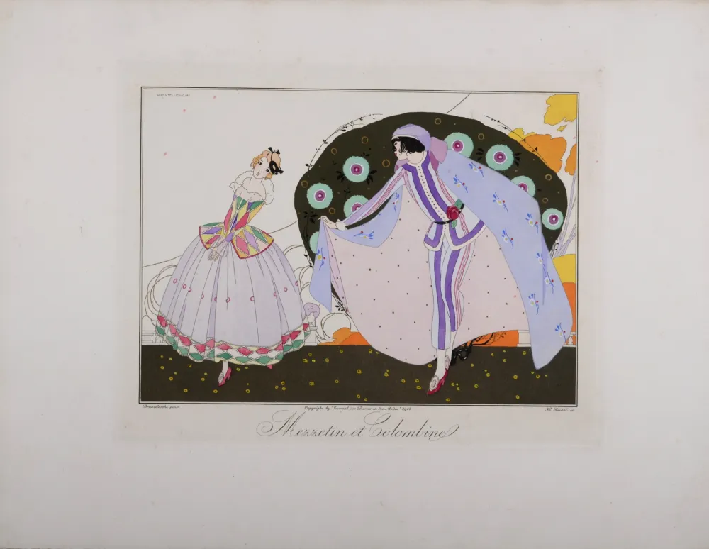Гравюра Brunelleschi - Mezzetin et Colombine, 1914 - Masterpiece!