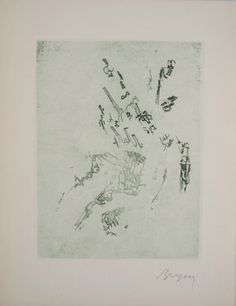 Гравюра Bryen - Réflexion en vert