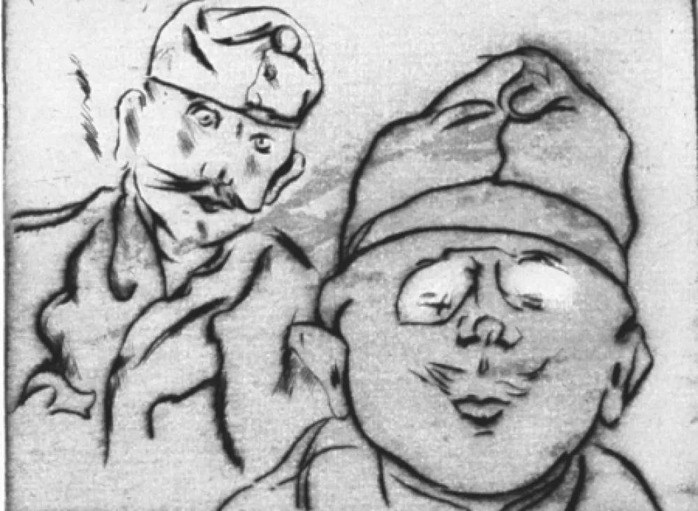 Гравюра Сухой Иглой Bucci - Austriaco e Ungherese