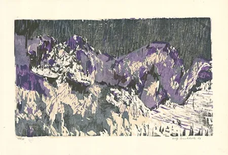 Гравюра На Дереве Buchholz - Liegende / Reclining Woman