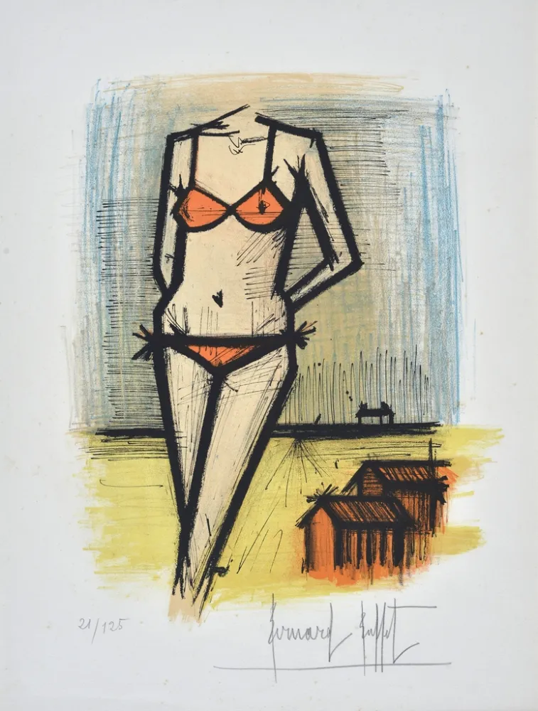 Литография Buffet - A la Plage