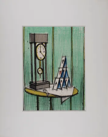 Литография Buffet - Château de cartes, 1979