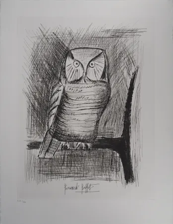 Гравюра Buffet - Chouette épervière,
