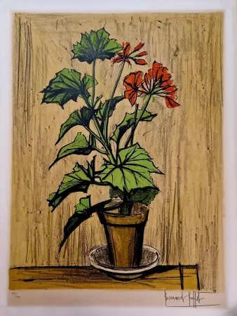Литография Buffet - Géranium