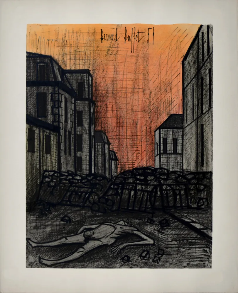 Литография Buffet - Horreur de la guerre, 1960 - Hand-numbered!