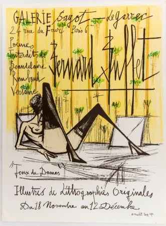 Литография Buffet - Jeux de Dames