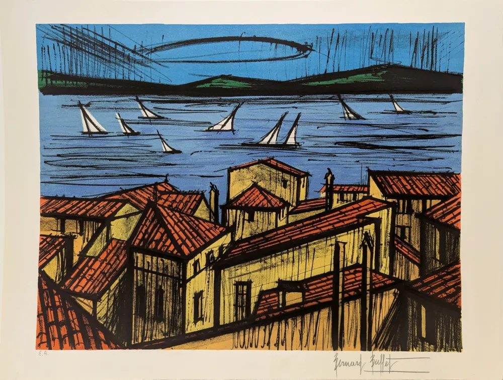 Литография Buffet - La baie de Saint-Tropez 