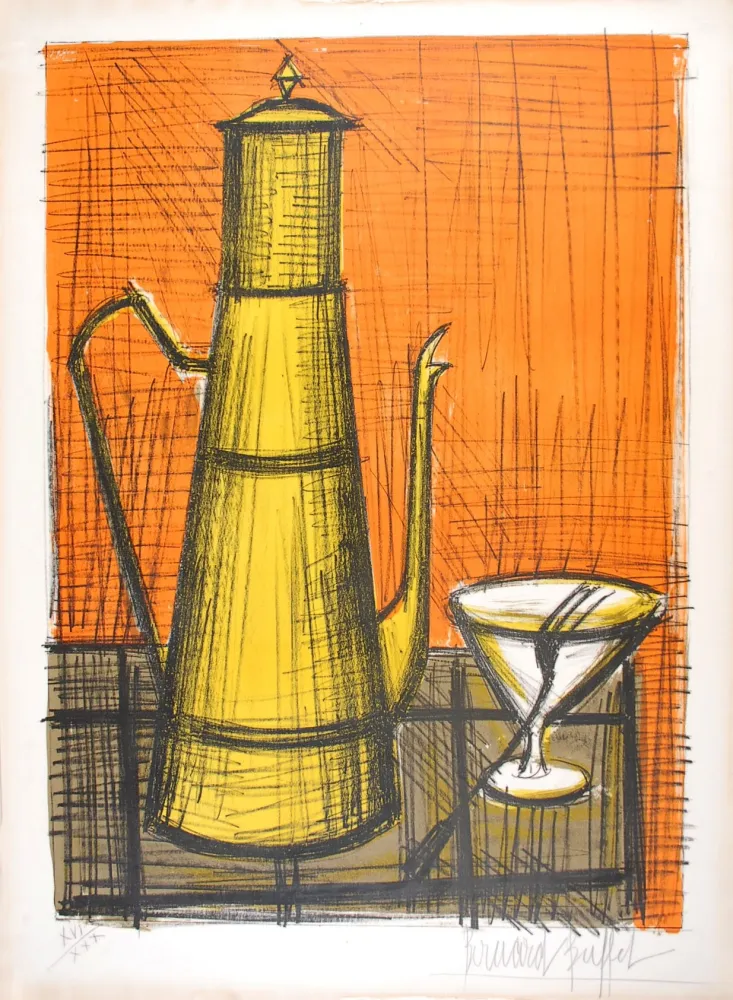 Литография Buffet - La Cafetière