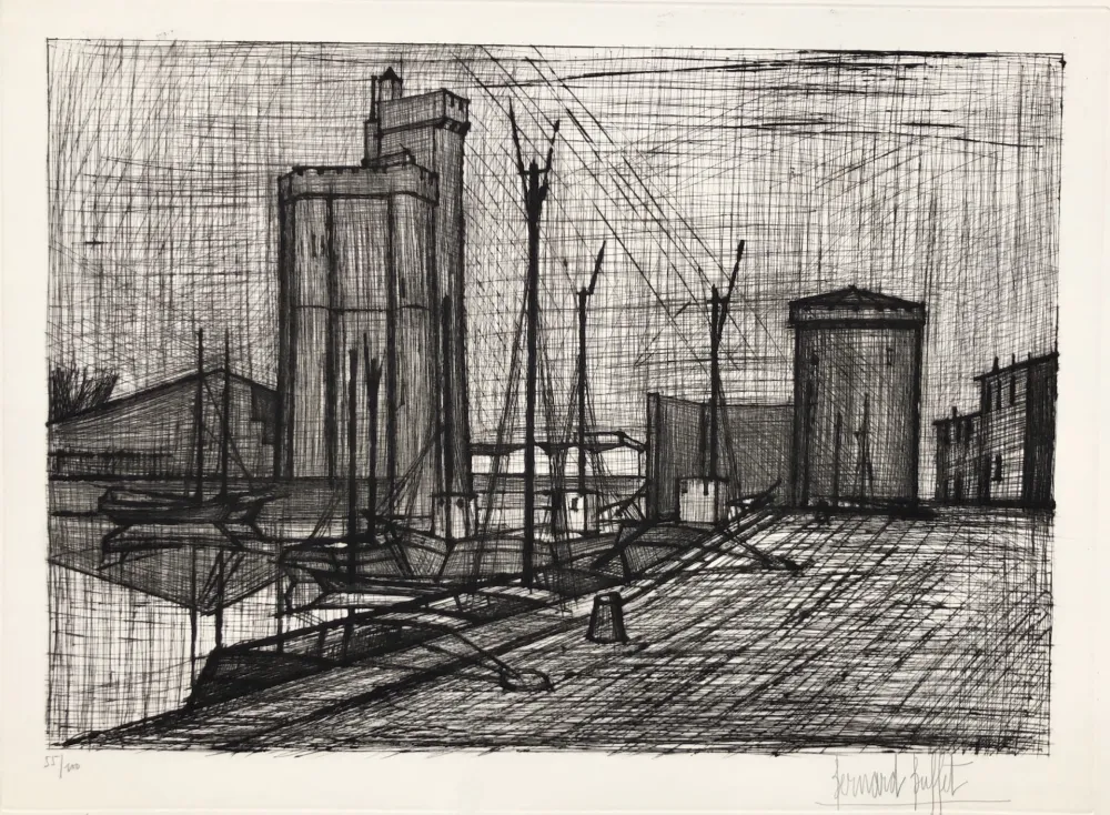 Гравюра Buffet - La Rochelle