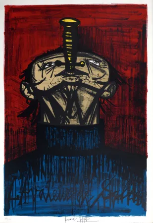 Литография Buffet - L'avaleur de sabre, 1968 - Hand-signed