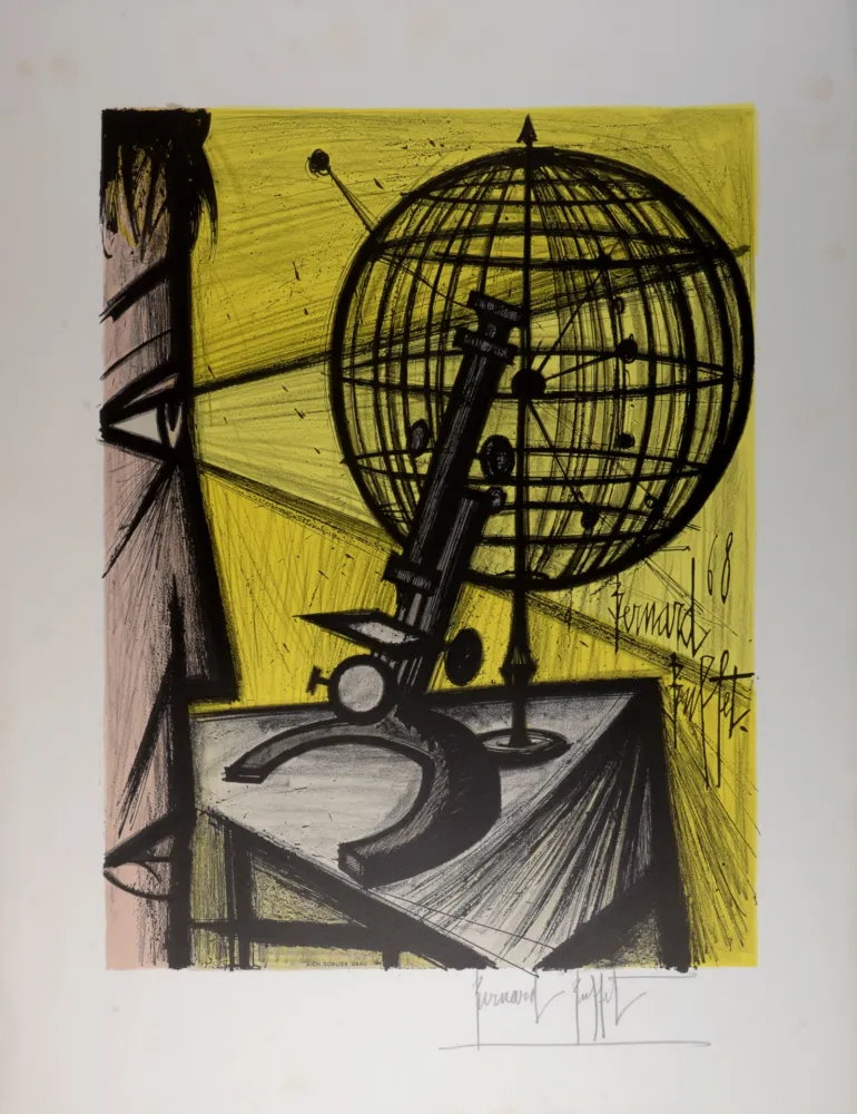 Литография Buffet - Le Microscope