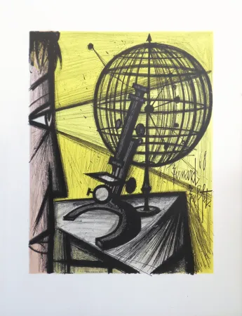 Литография Buffet - Le Microscope