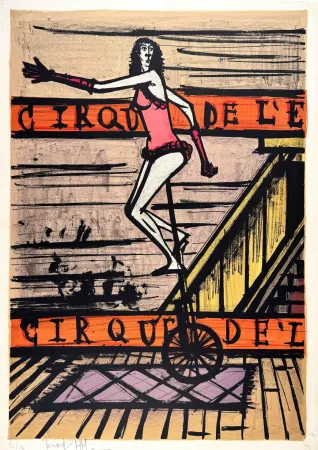 Литография Buffet - Le monocycle 