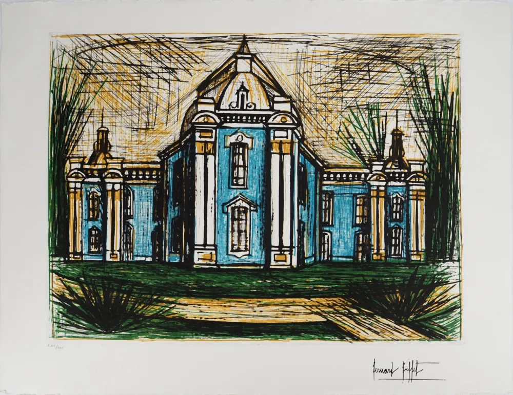 Гравюра Buffet - Le pavillon de l'Ermitage