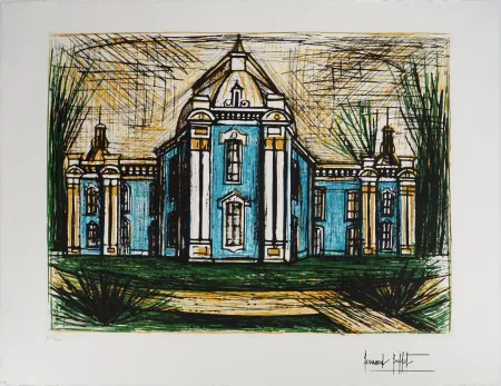 Гравюра Buffet - Le pavillon de l'Ermitage