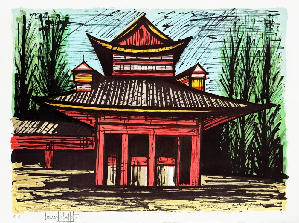 Литография Buffet - Le petit temple